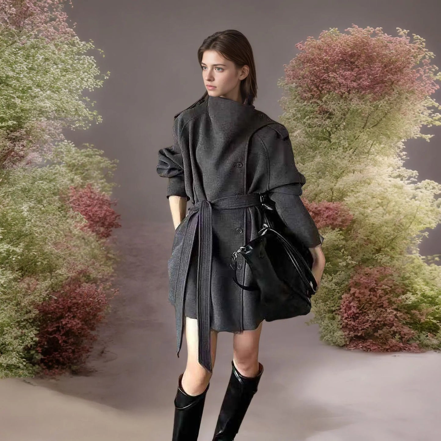 Zyrana Belted Trench Coat