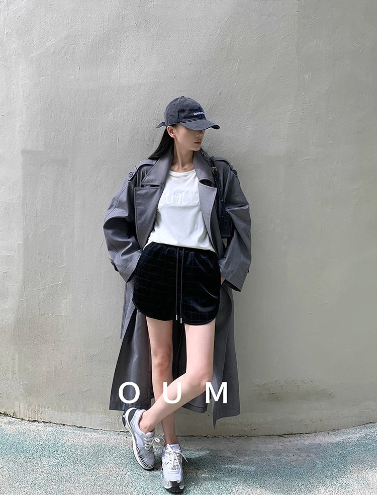 Zyrana Oversized Double-Breasted Trench Coat