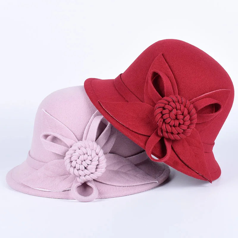 Zyrana Elegant Wool Fedora Hat