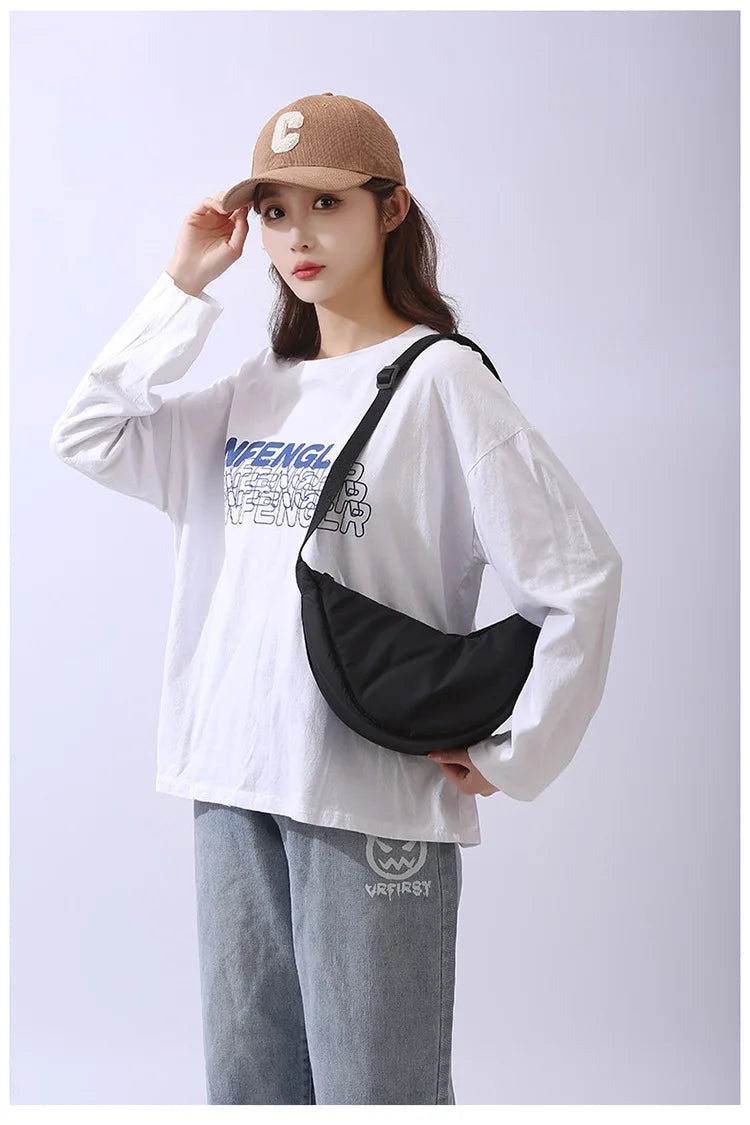 Zyrana Small Nylon Messenger Bag
