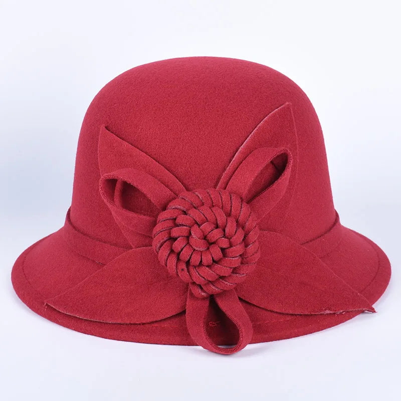 Zyrana Elegant Wool Fedora Hat