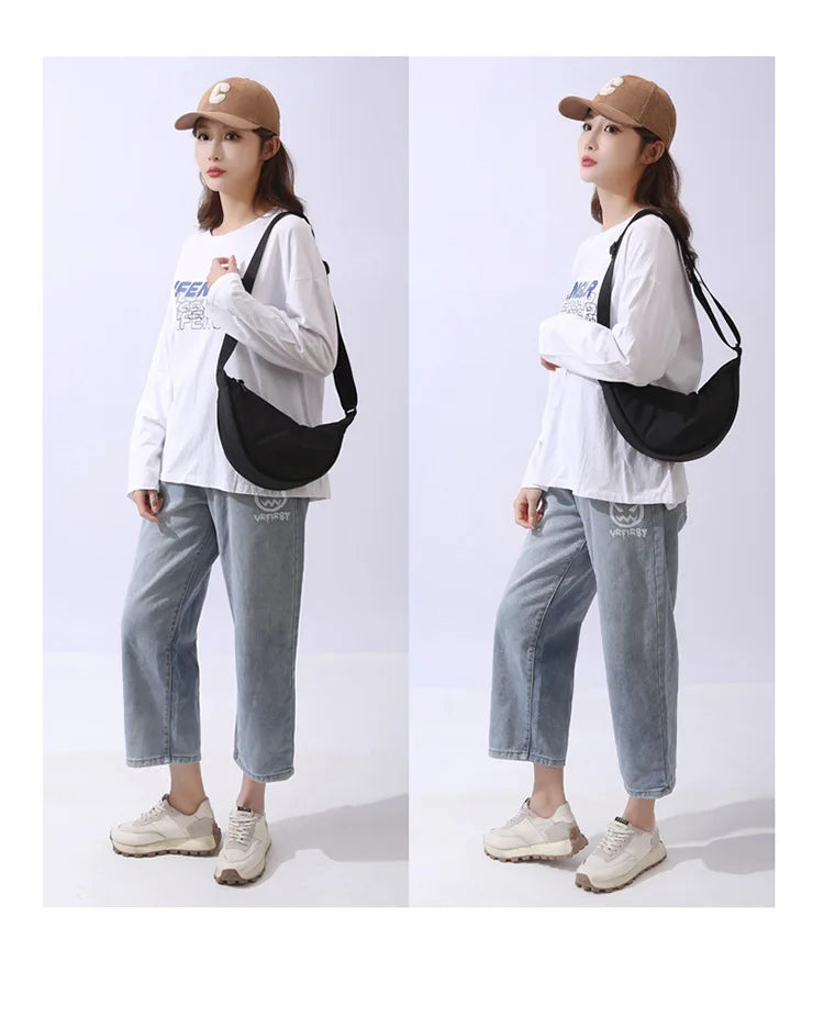 Zyrana Small Nylon Messenger Bag