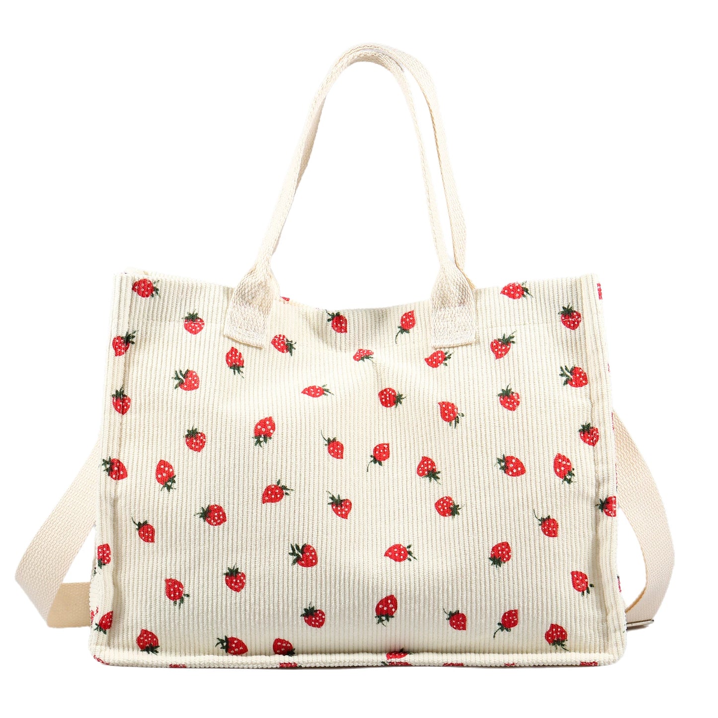 Zyrana Minimalist Strawberry Patch Tote