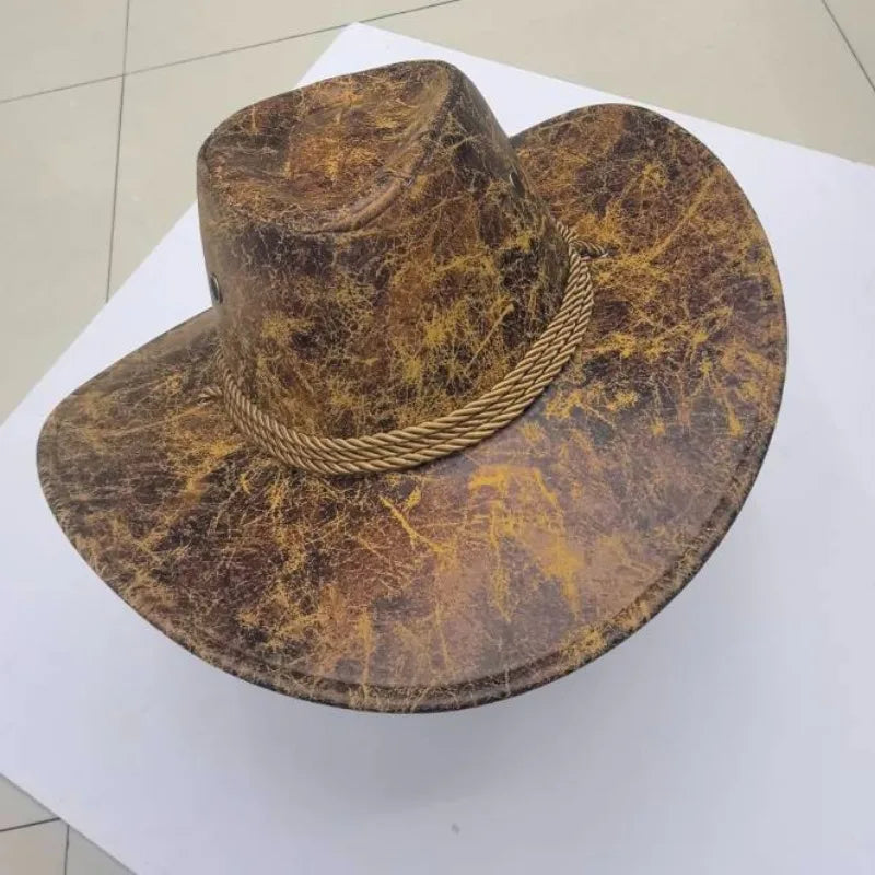 Zyrana Faux Leather Cowboy Hat