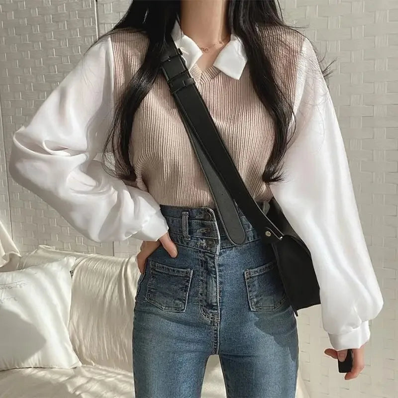 Zyrana Polo Layered Blouse