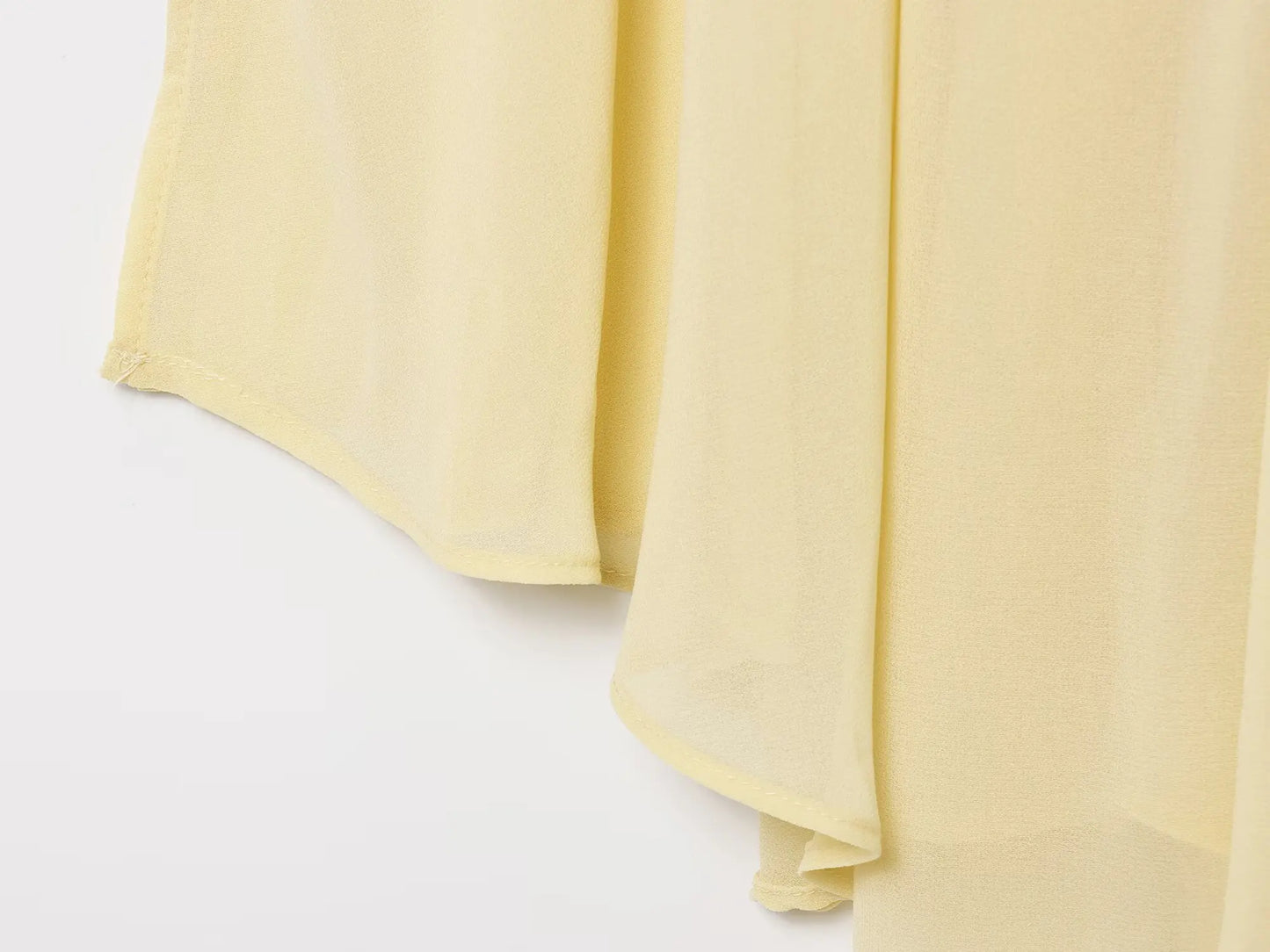 Zyrana Chiffon Midi Skirt with Side Drawstring