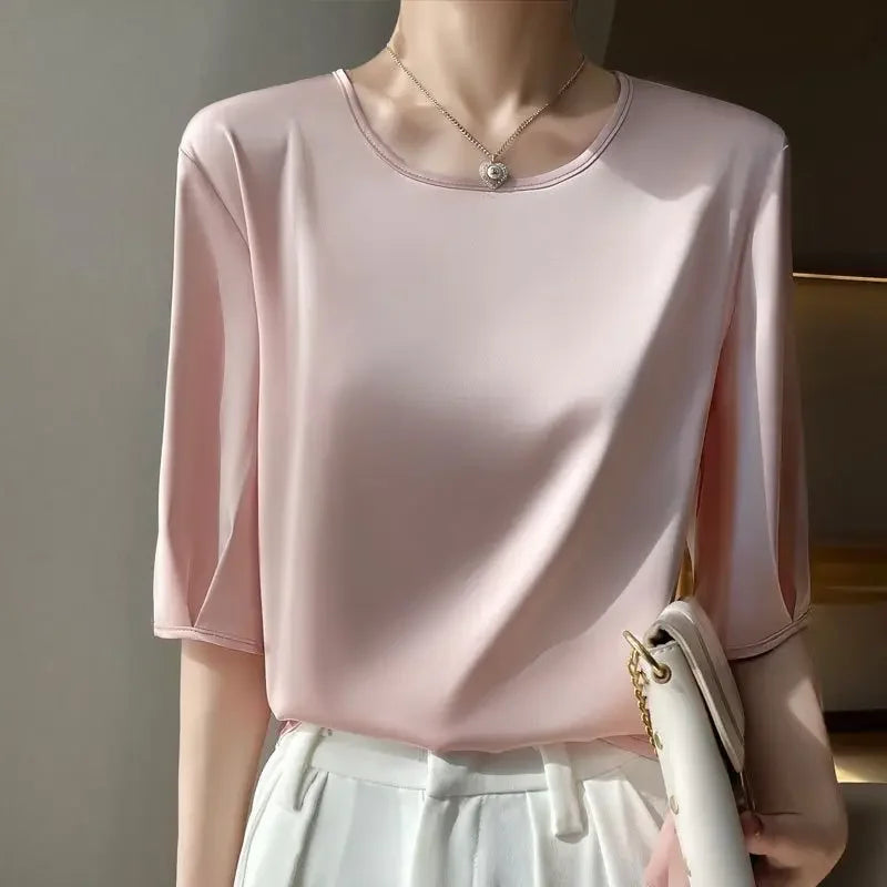Zyrana Silky Satin Blouse