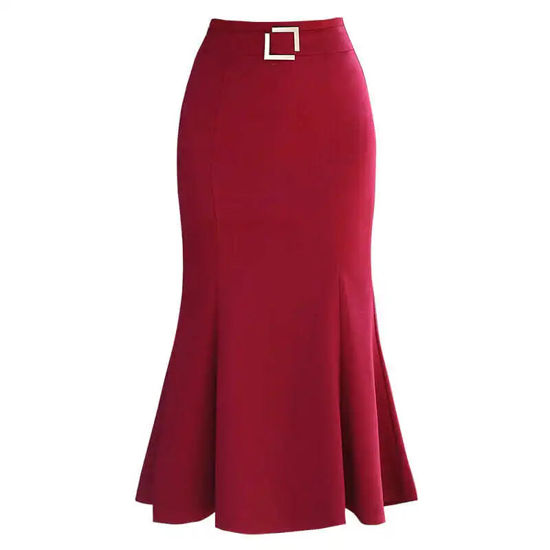 Zyrana High-Waist Midi Skirt