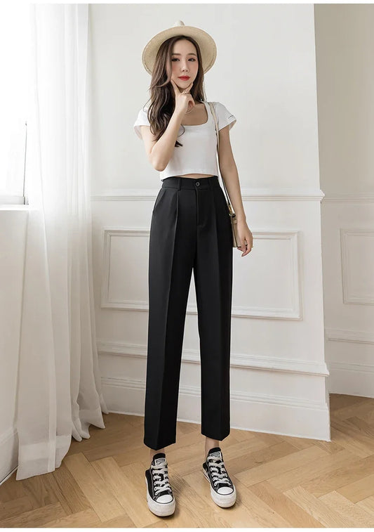 Zyrana Aria High-Waist Tailored Pants
