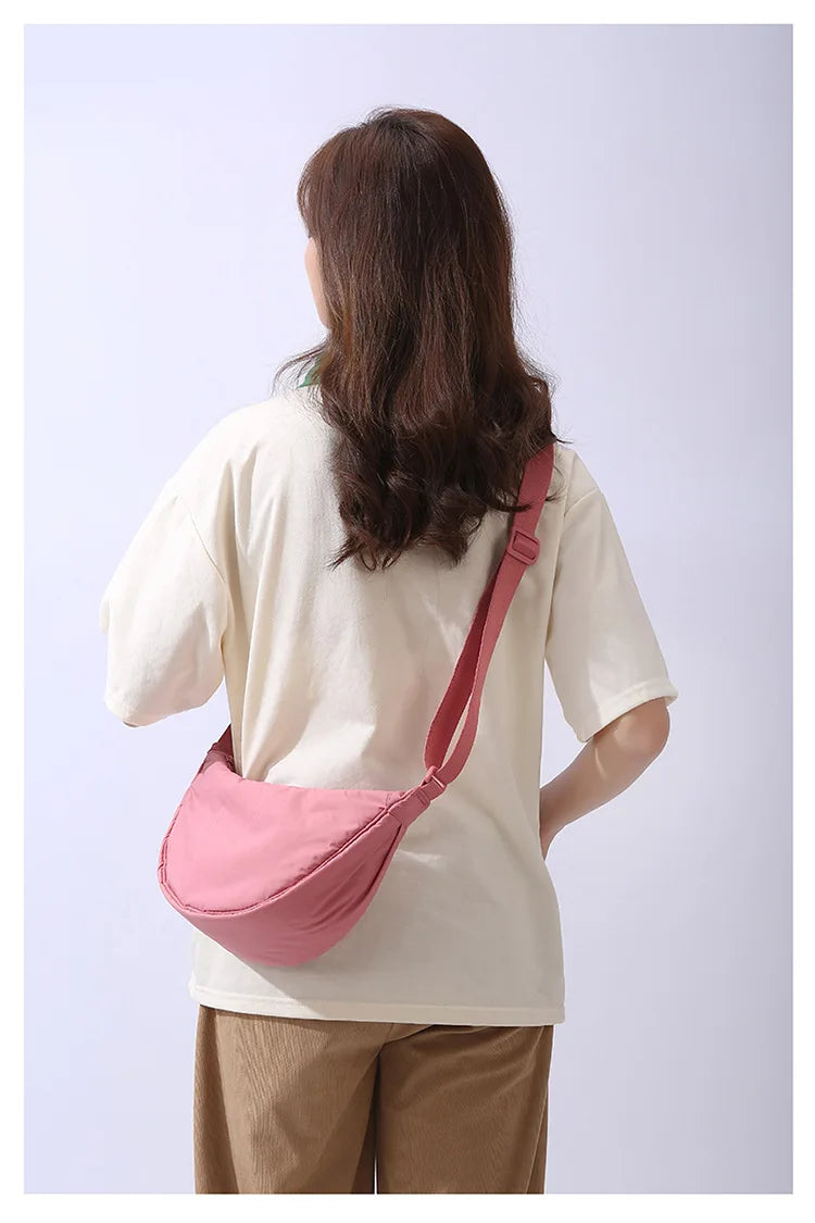 Zyrana Small Nylon Messenger Bag