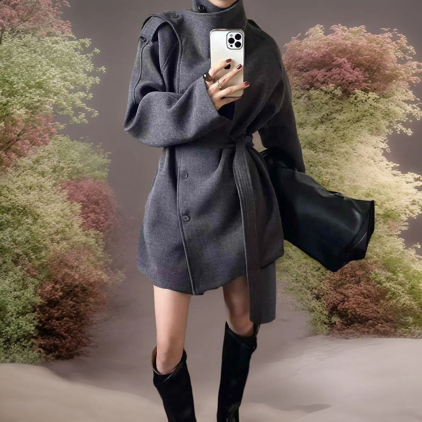 Zyrana Belted Trench Coat