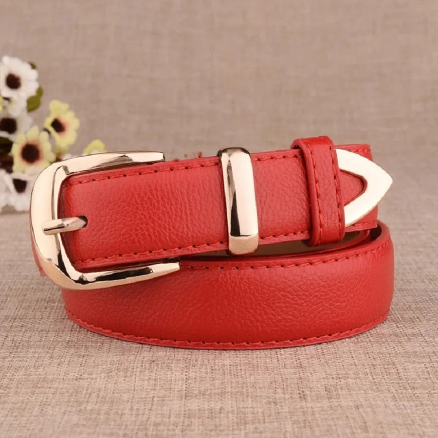 Zyrana White Leather Belt