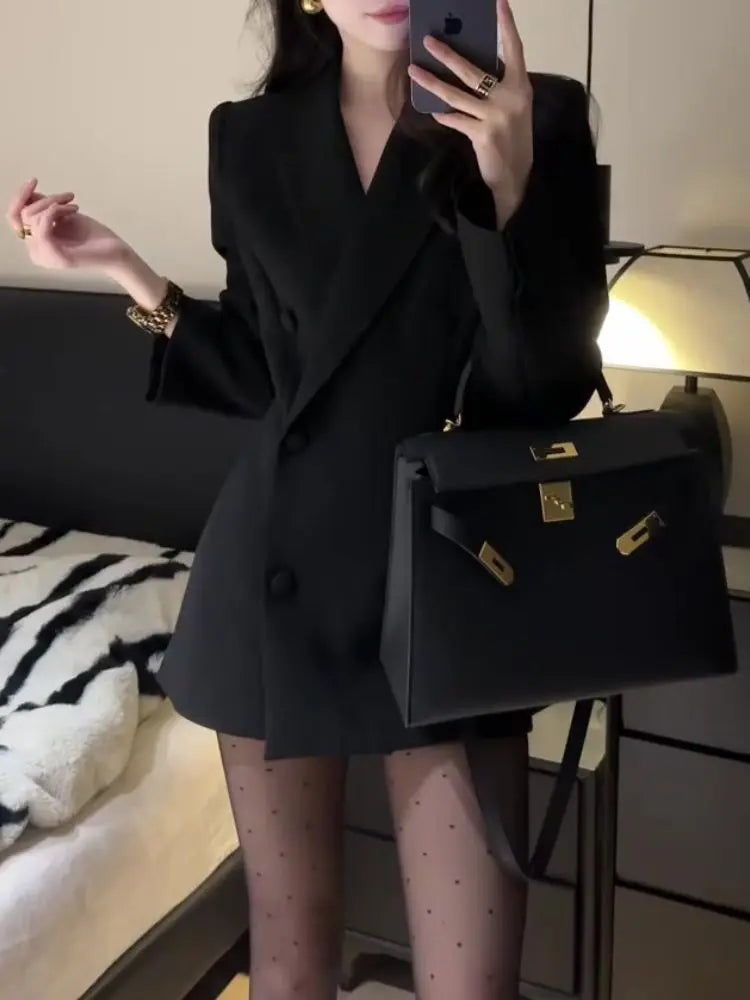 Zyrana Slim Fit Double-Breasted Blazer