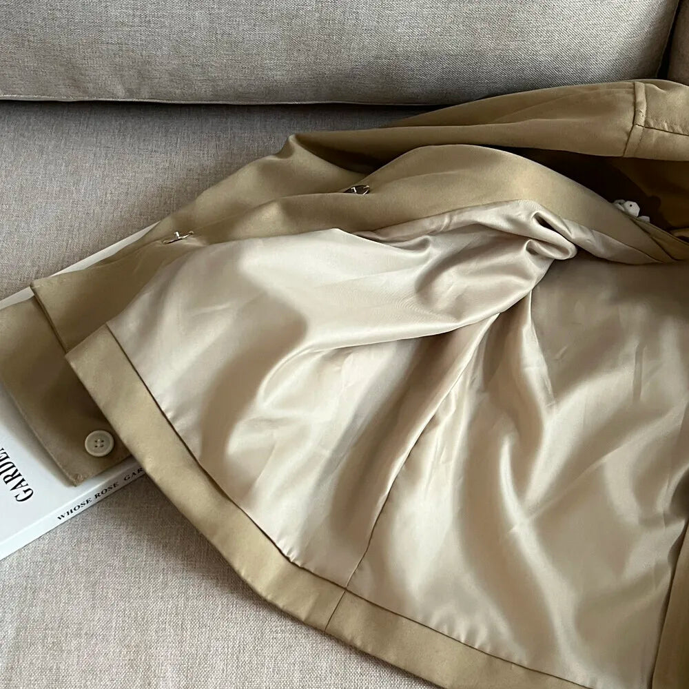 Zyrana Ciara Handmade Button Trench Coat