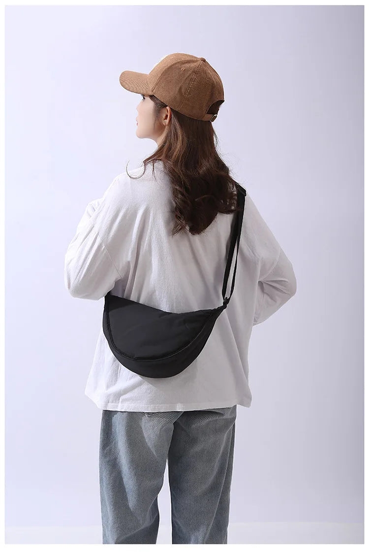 Zyrana Small Nylon Messenger Bag