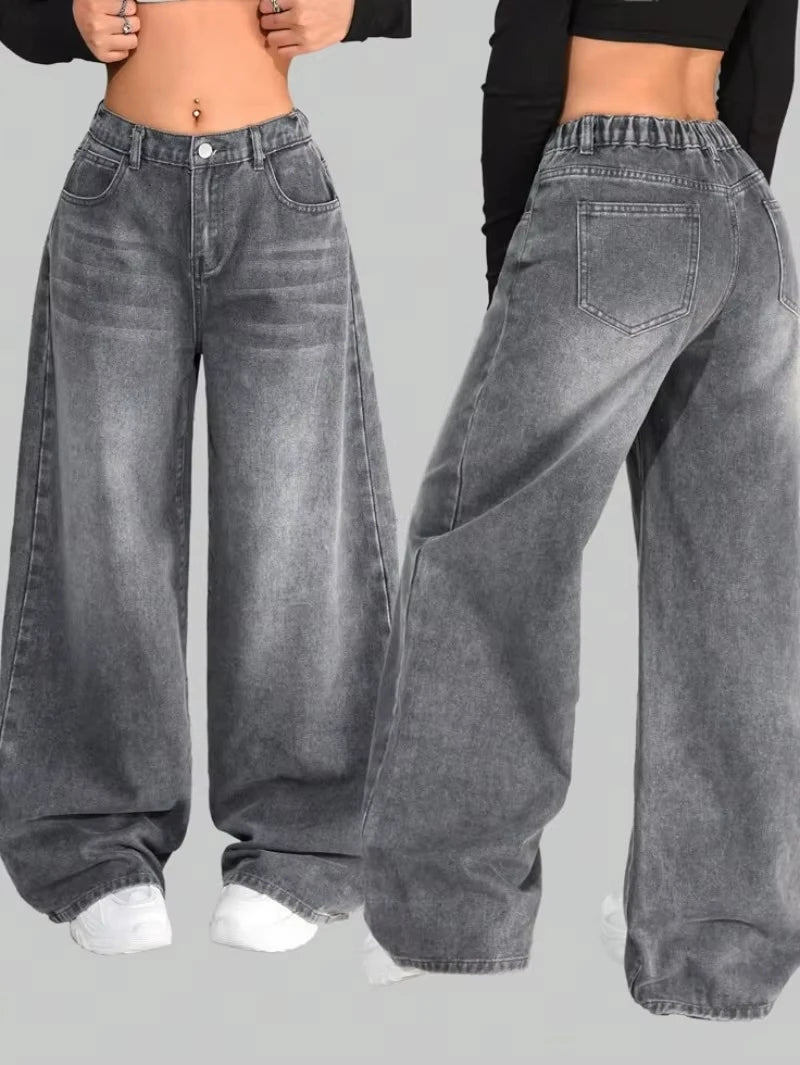 Zyrana Y2K Multi-Pocket Baggy Jeans