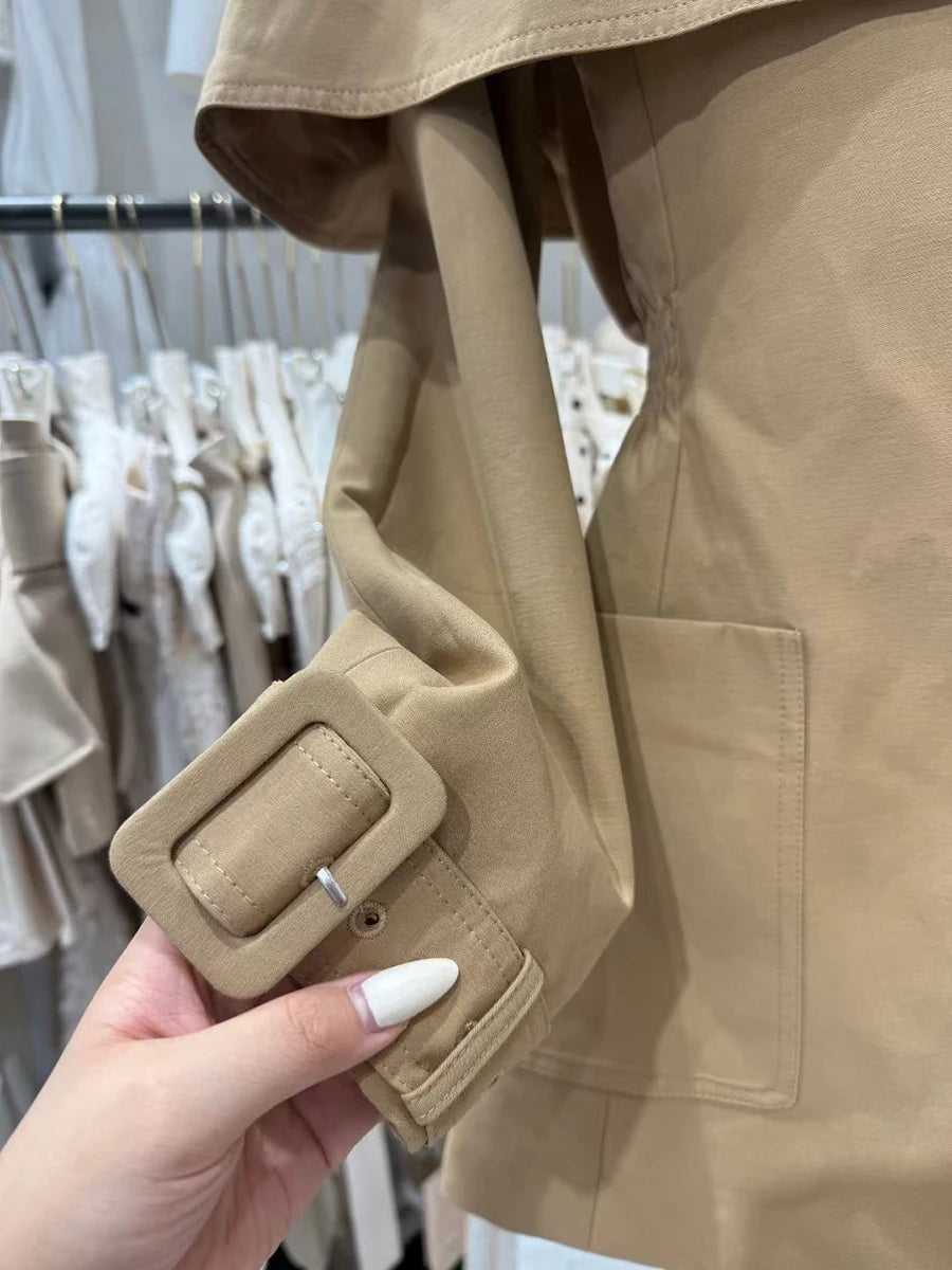 Zyrana Bowknot Trench Coat