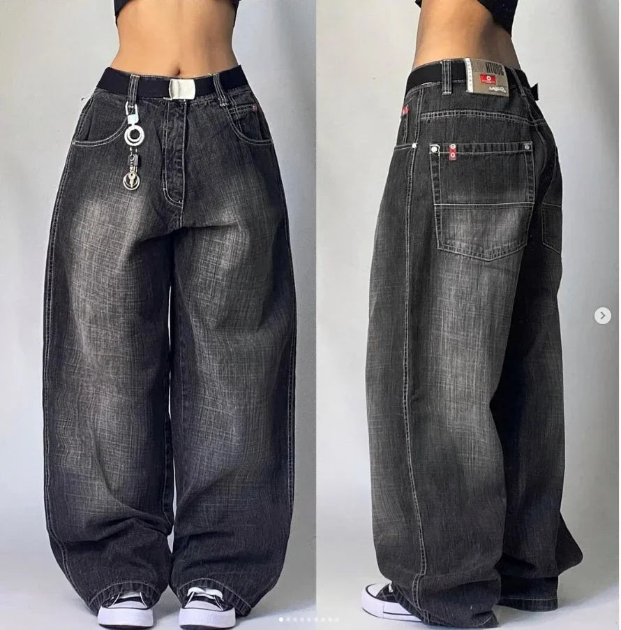 Zyrana Y2K Multi-Pocket Baggy Jeans