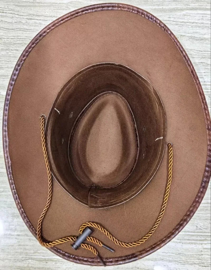 Zyrana Faux Leather Cowboy Hat