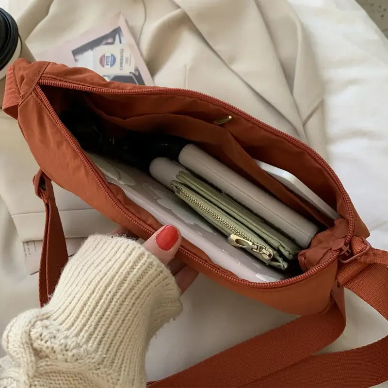 Zyrana Small Nylon Messenger Bag