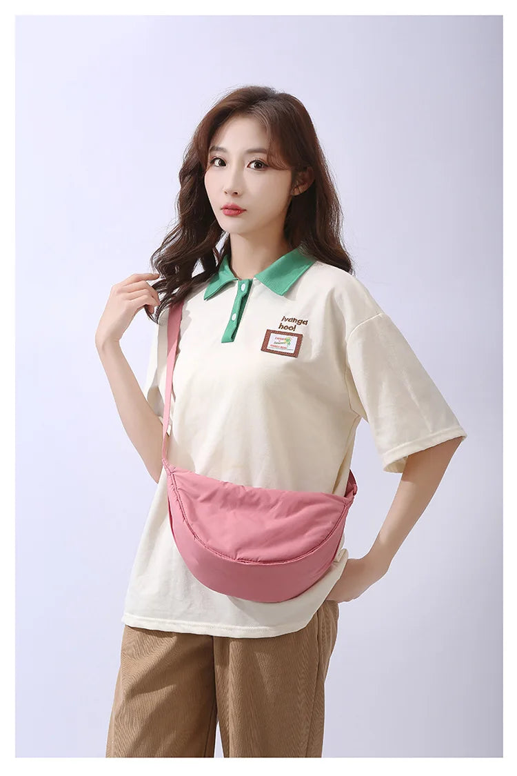 Zyrana Small Nylon Messenger Bag
