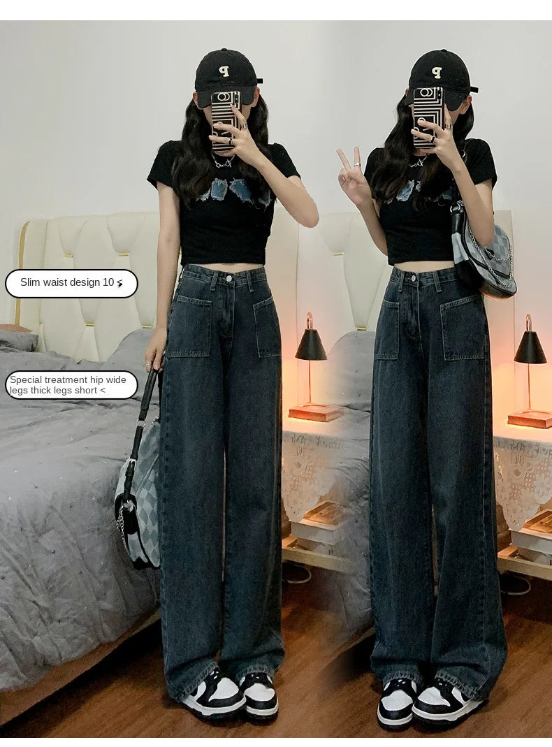 Zyrana High-Waist Wide-Leg Casual Pants