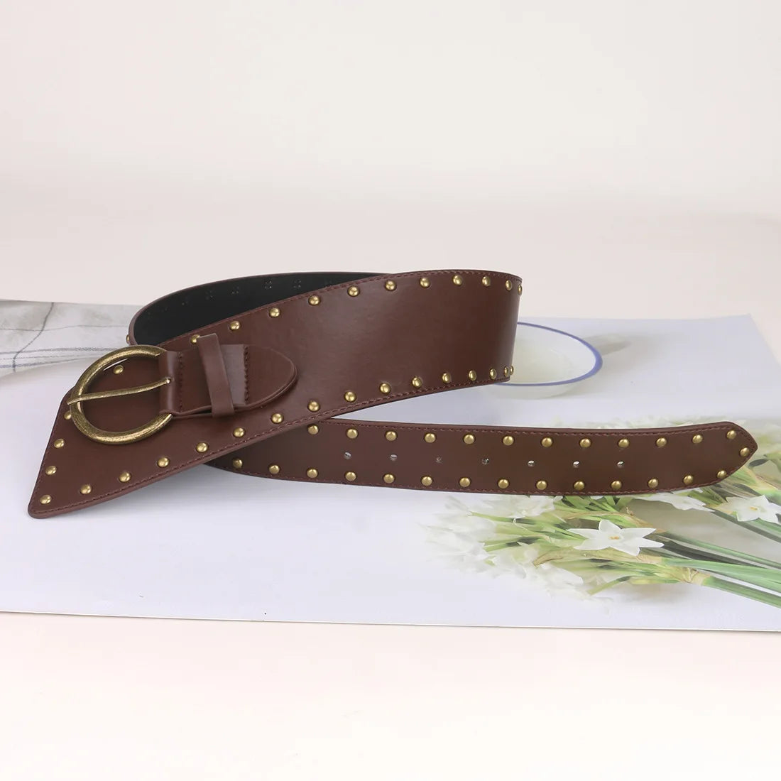 Zyrana Bronze Stud Waist Belt