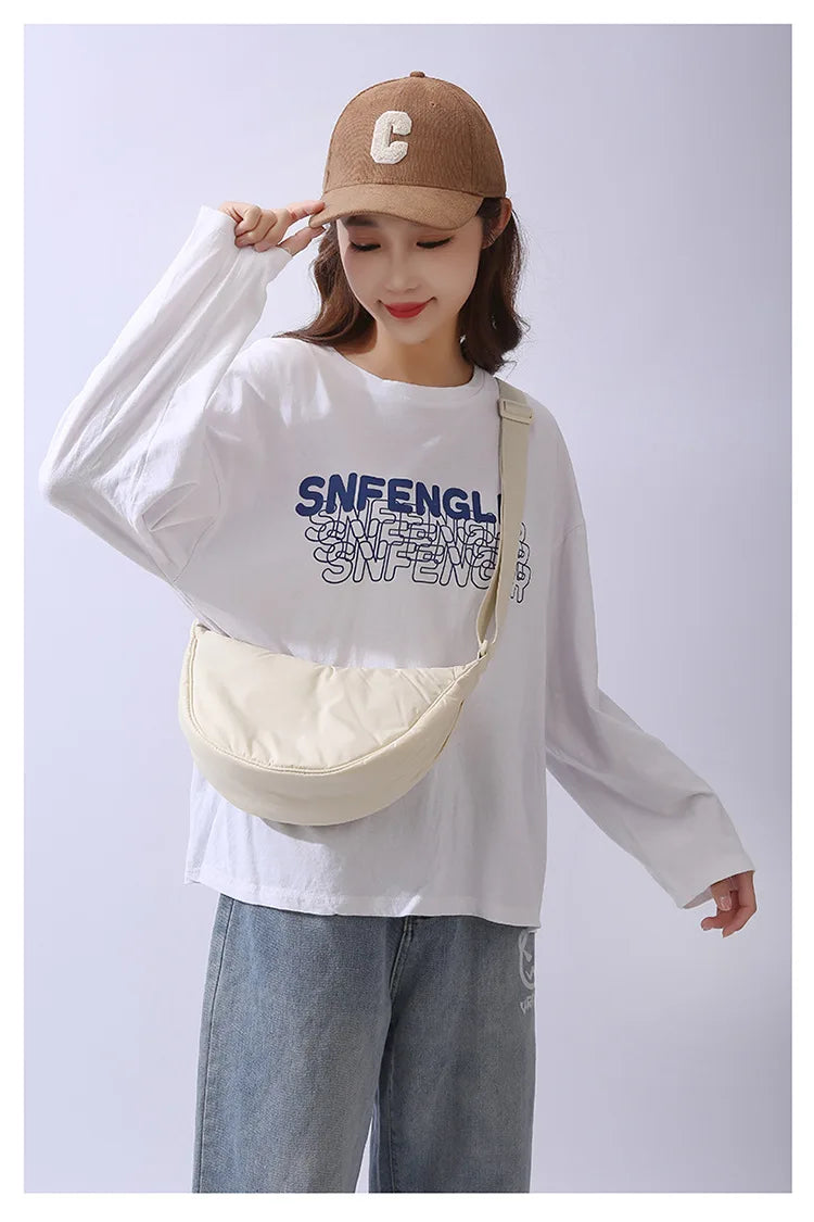 Zyrana Small Nylon Messenger Bag