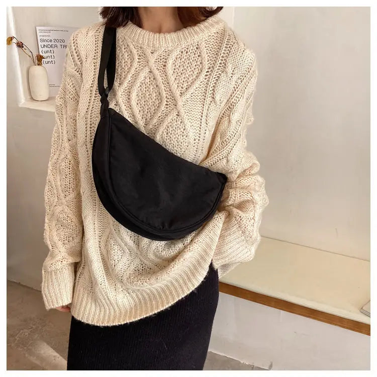 Zyrana Small Nylon Messenger Bag
