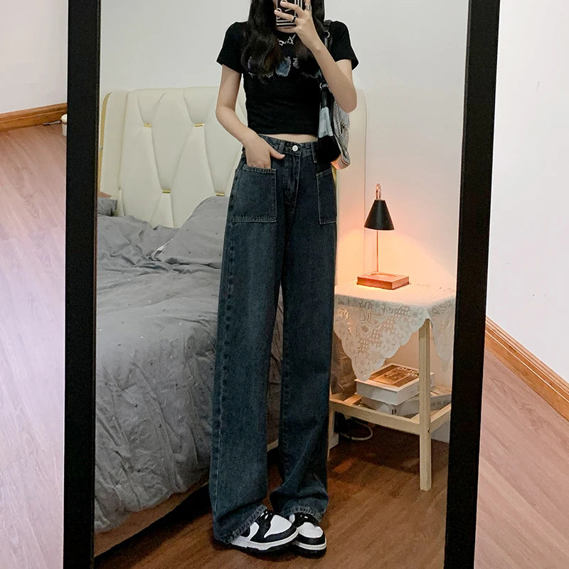 Zyrana High-Waist Wide-Leg Casual Pants