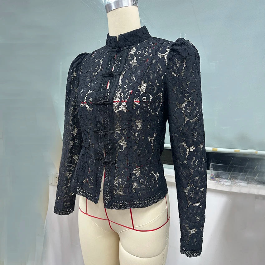 Zyrana Vintage Lace Blouse