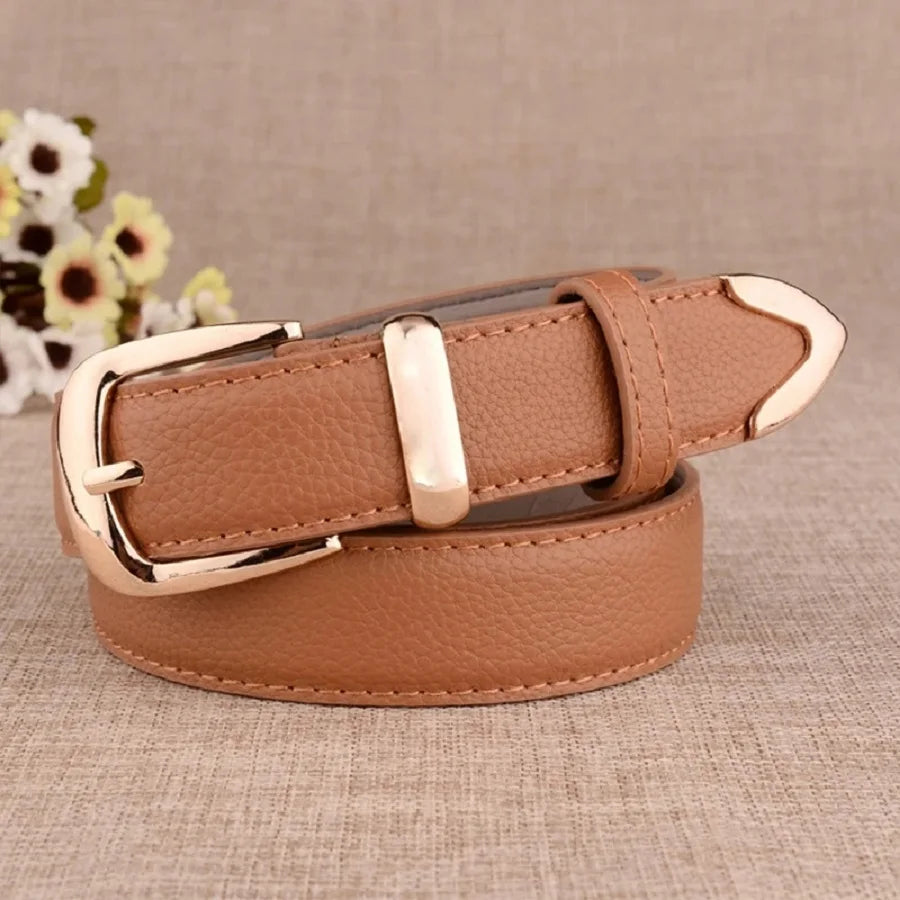 Zyrana White Leather Belt