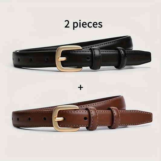 Zyrana Double Loop Casual Belt (2-Pack)