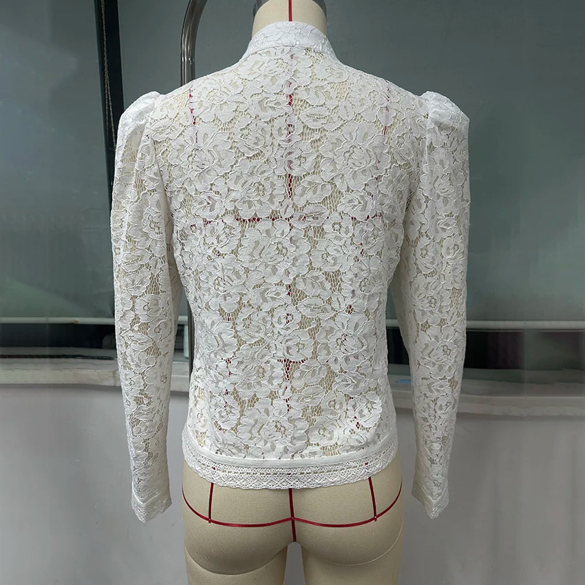 Zyrana Vintage Lace Blouse