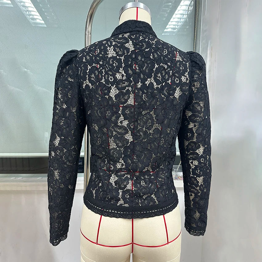 Zyrana Vintage Lace Blouse