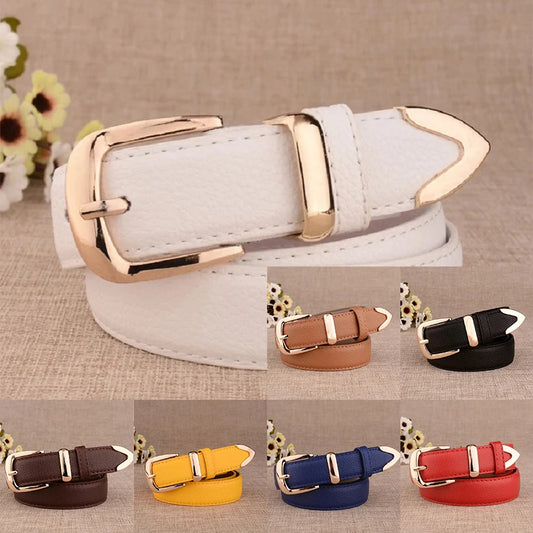 Zyrana White Leather Belt