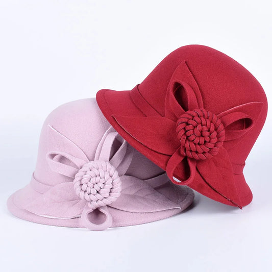Zyrana Elegant Wool Fedora Hat