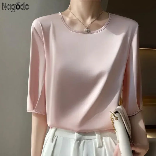 Zyrana Silky Satin Blouse