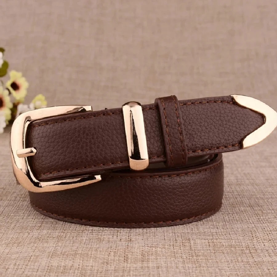 Zyrana White Leather Belt